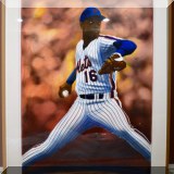 A04. Mets #16, Dwight Gooden, by Jeffrey Rubin. 43” x 59”  